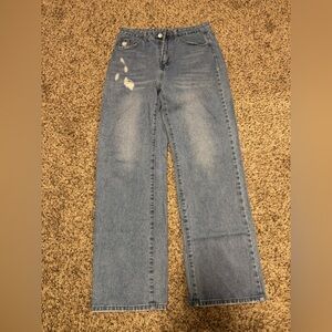 SHEIN Light Blue Straight Leg Women's Jeans